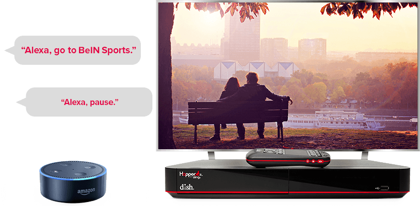 TV manos libres de DISH - Controla tu TV con Alexa de Amazon - Las Vegas, NV - DTV FOR LESS - Distribuidor autorizado de DISH